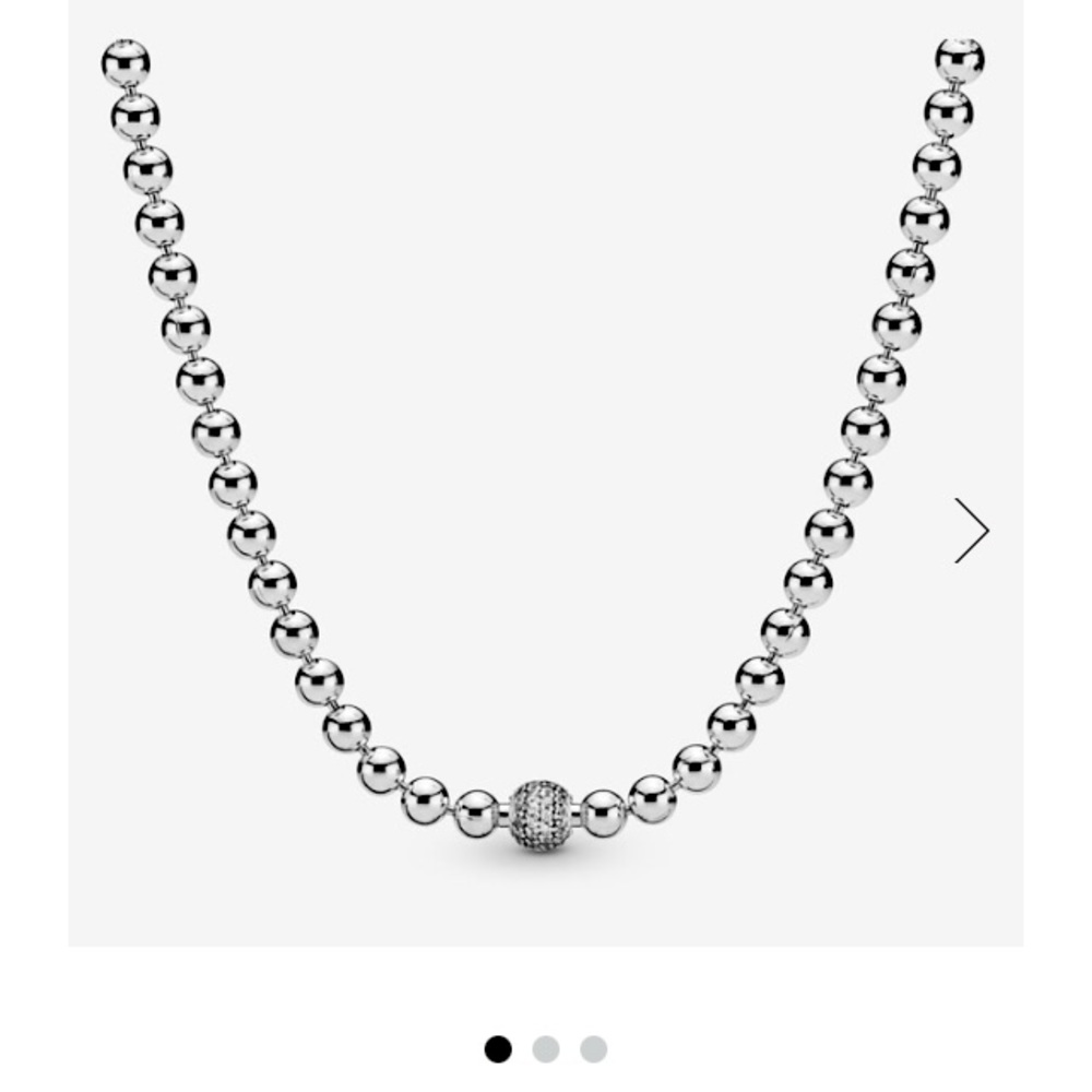 Pandora Beads and Pavé Necklace